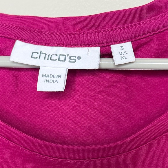 Chico's Fuchsia Blouse Size XL - Picture 4 of 6